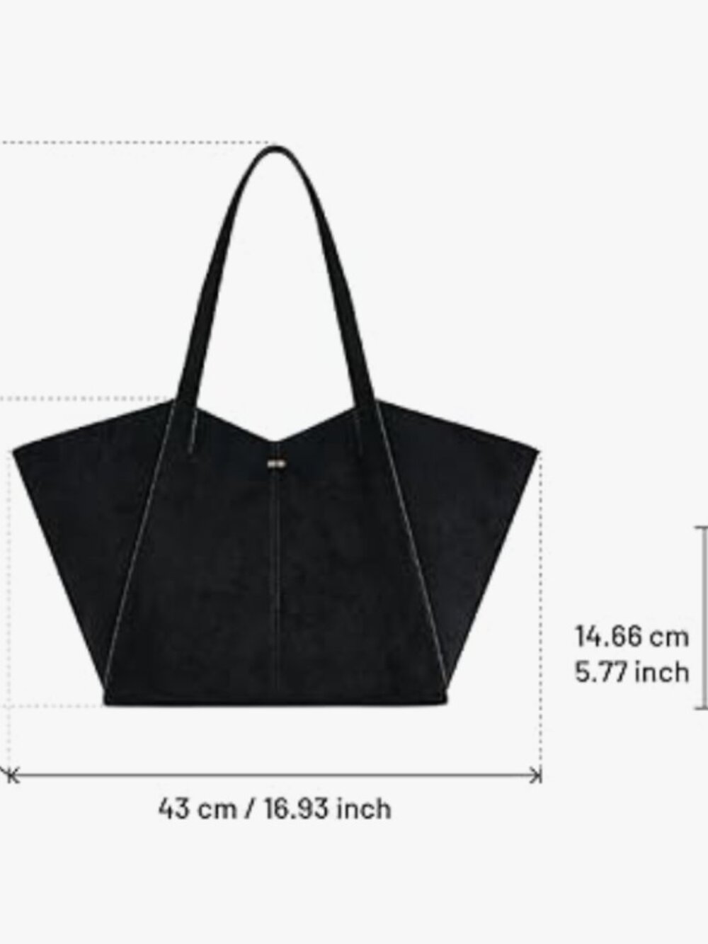 JW PEI Women's Kiana Tote Bag Black Faux Suede NWT - Picture 3 of 11